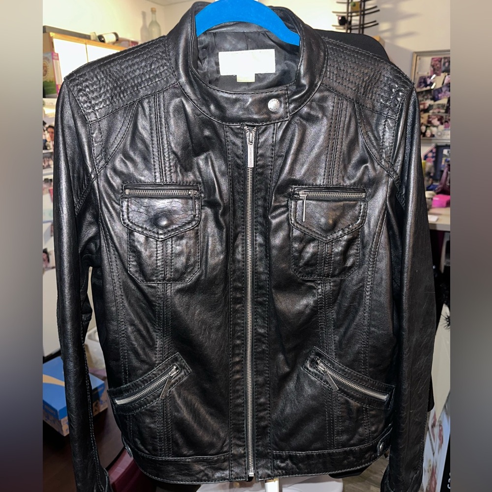 Michael Kors Women's Black Leather Jacket